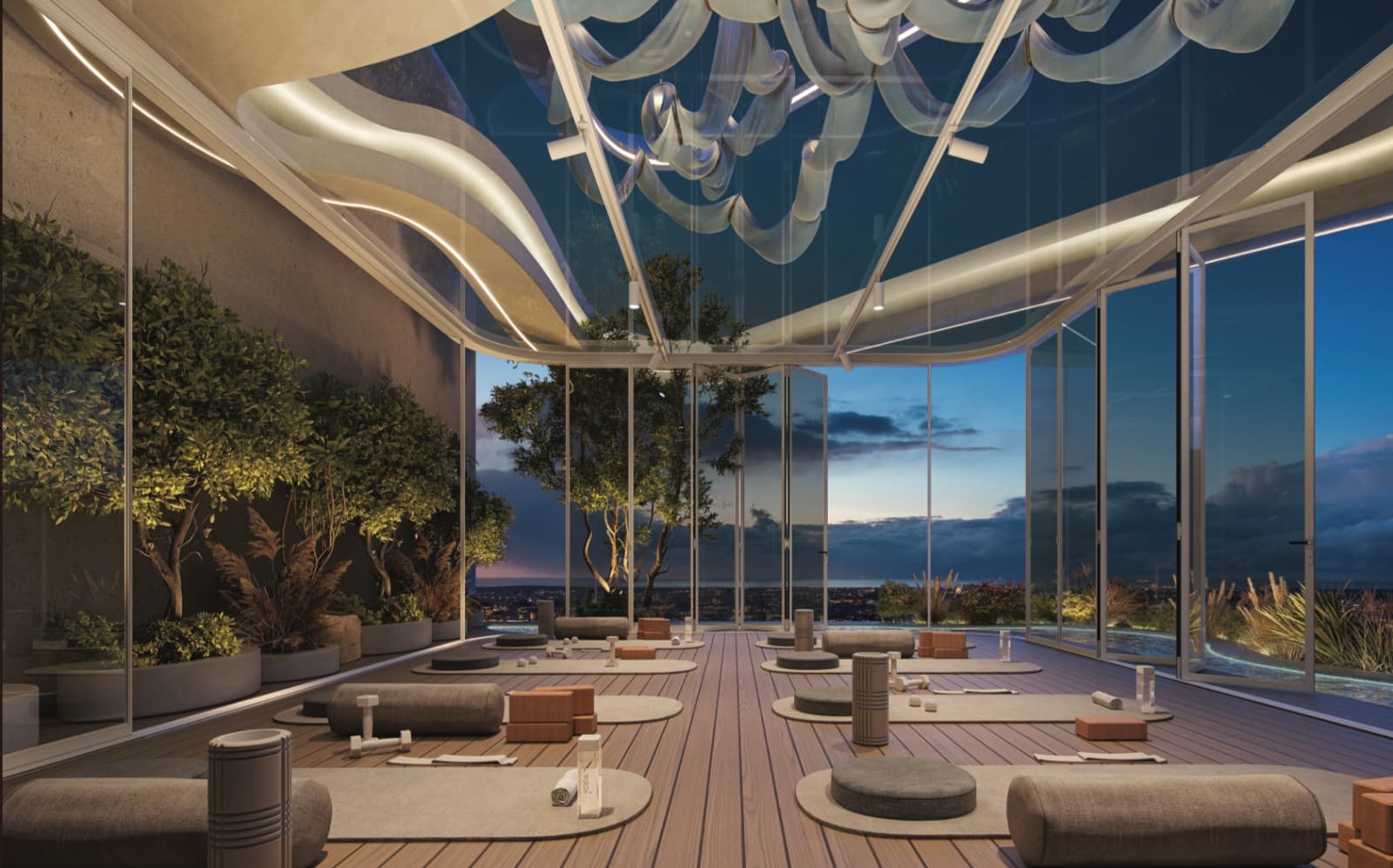 Allura wellness living outdoor yoga and private pools